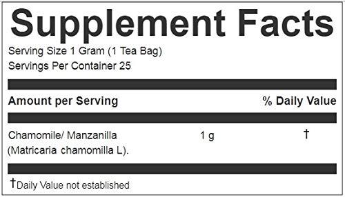 HANAN PERUVIAN SECRETS Hanan Peruvian Secrets Manzanilla Herbal Tea | 100% Natural Chamomile | 25 Tea Bags | Aids in Digestion and Naturally Promotes Relaxation to Relieve Occasional Stress