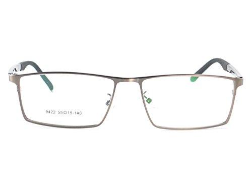 AISSUARVEY AISSUARVEY Men's Optical Eyewear Frame Reading Glasses Metal Classic Full Rim with Clear Lenses Y9422 (Brown)