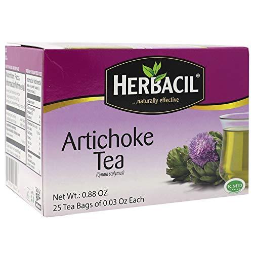 Herbacil Herbacil Artichoke Tea, Herbal Tea, Caffeine-Free, 2-pack of 25 tea bags per box (50 bags)
