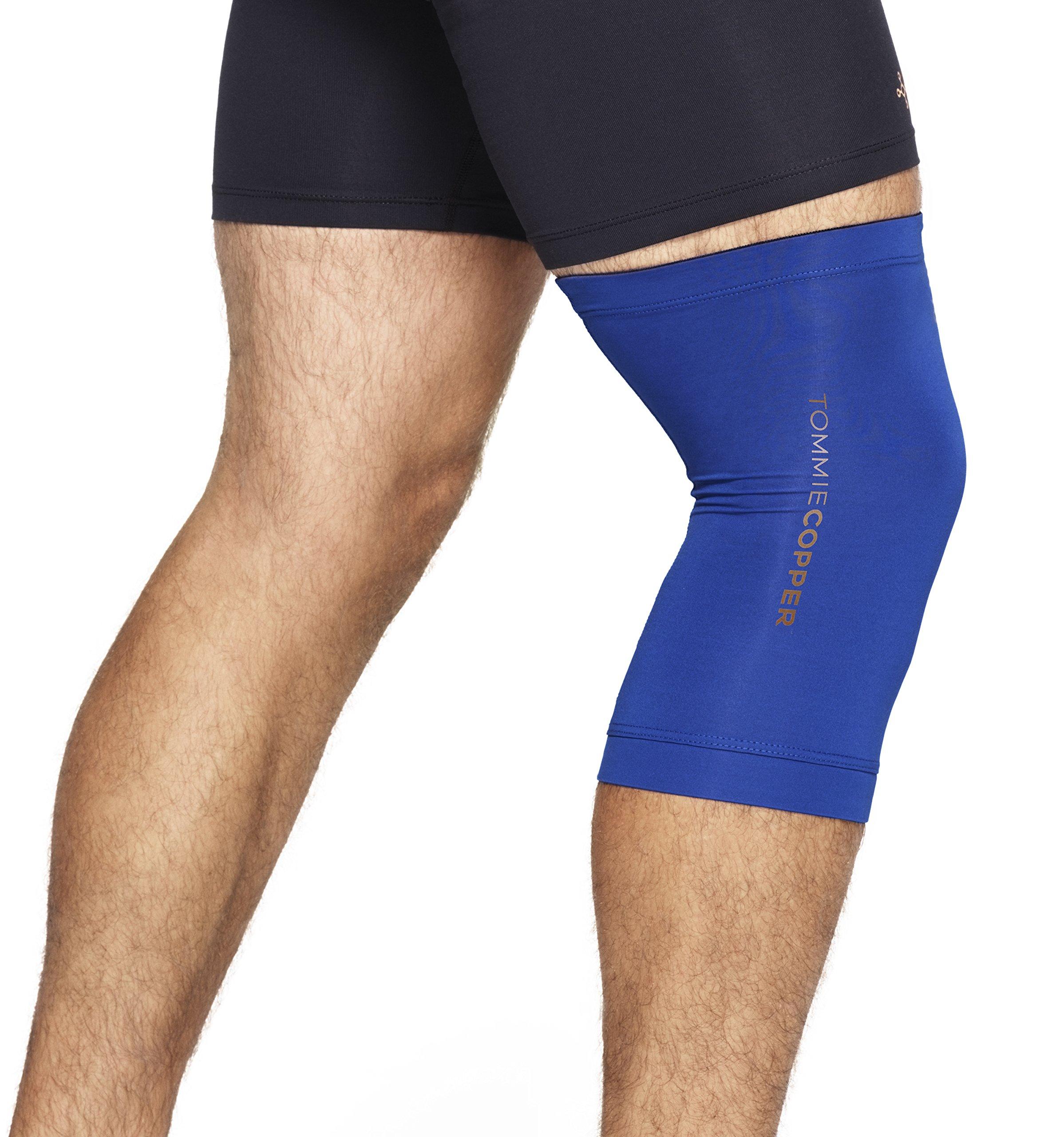 Tommie Copper Tommie Copper Men\'s Contoured Compression Knee Sleeve, Cobalt Blue, Large