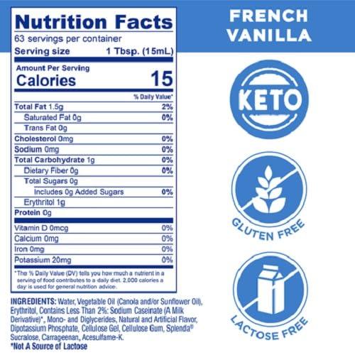 SPLENDA SPLENDA Sugar Free French Vanilla Coffee Creamer, 32 Fl Oz (Pack of 6)