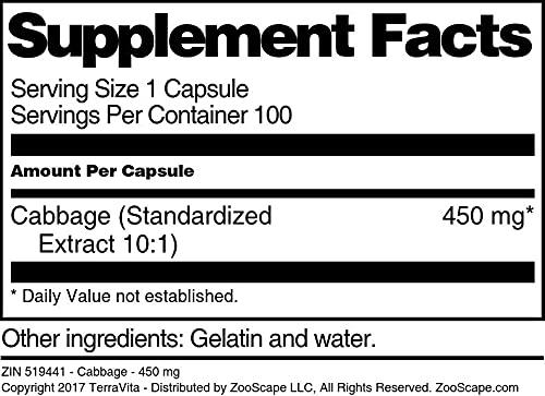 TerraVita Cabbage - 450 mg (100 capsules, ZIN: 519441) - 3 Pack