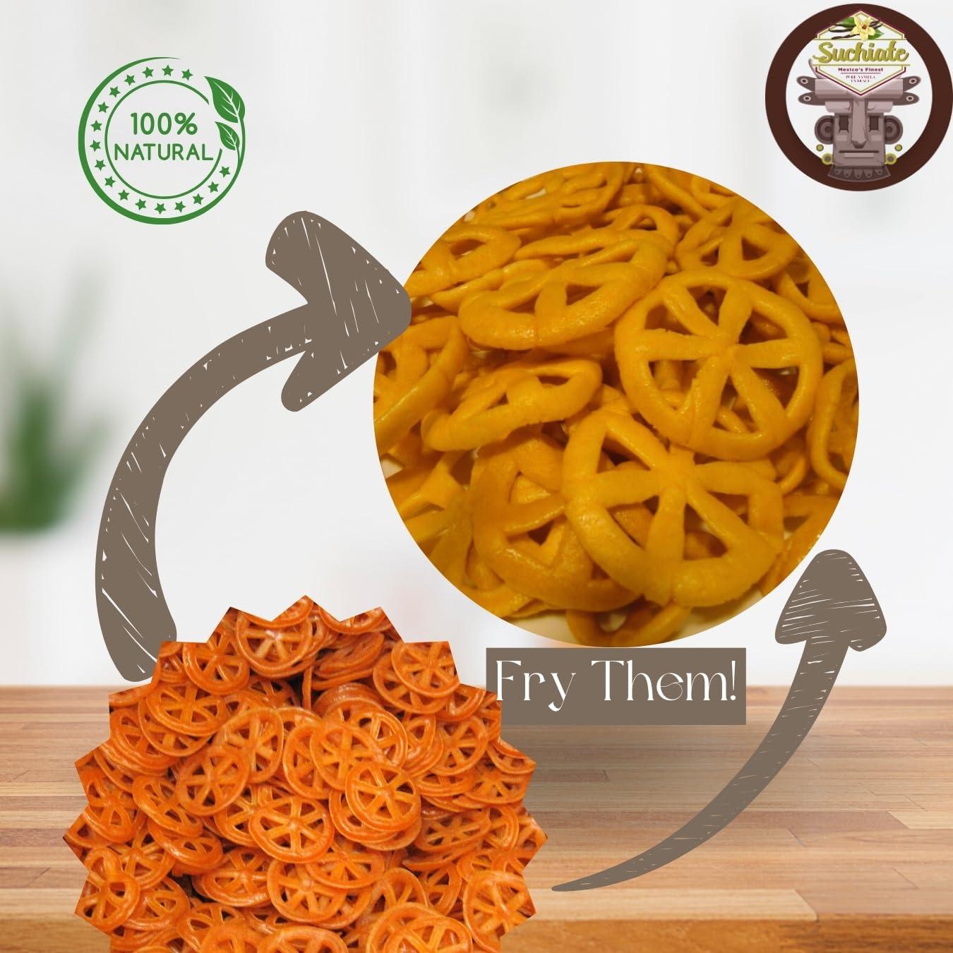 SUCHIATE MEXICO\'S FINEST Mexican Duritos Wheat Snacks Fried Snacks - Chicharrones de Harina (1 Pound Pinwheels/Ruedas (Pack of 1))