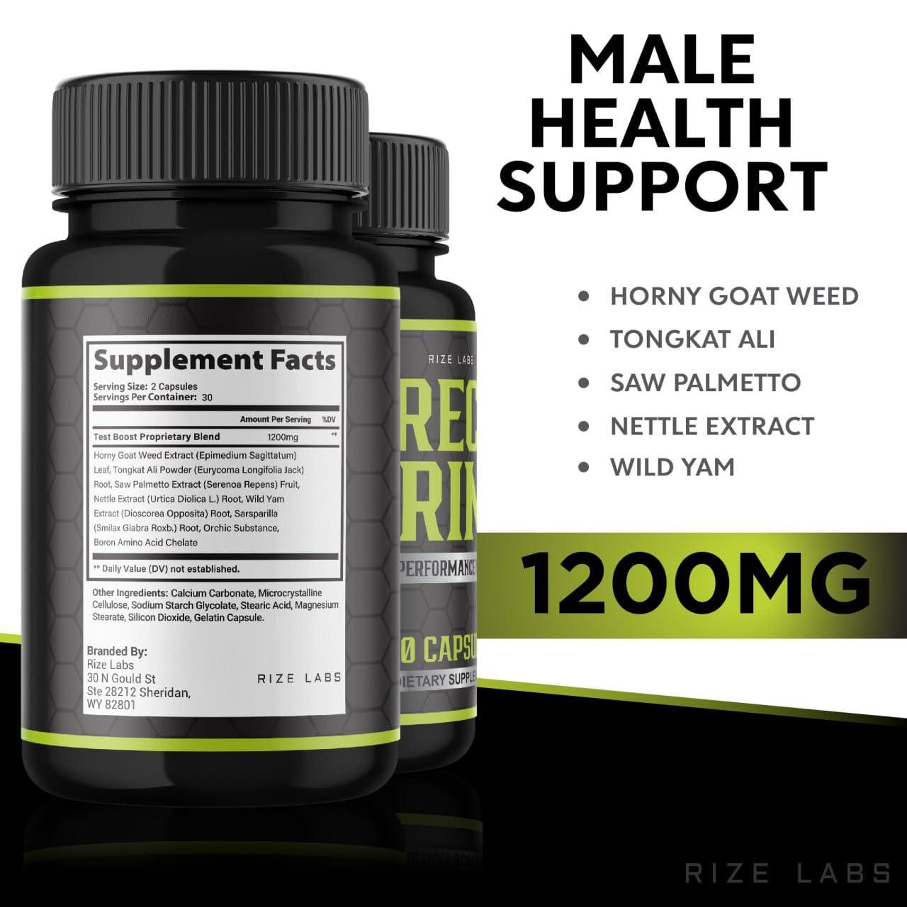 rize labs rize labs Erec Prime Pills for Men, High Performance Formula, All-Natural Support for Peak Performance & Overall Health, Official ErectPrime24 Reviews (60 Capsules)