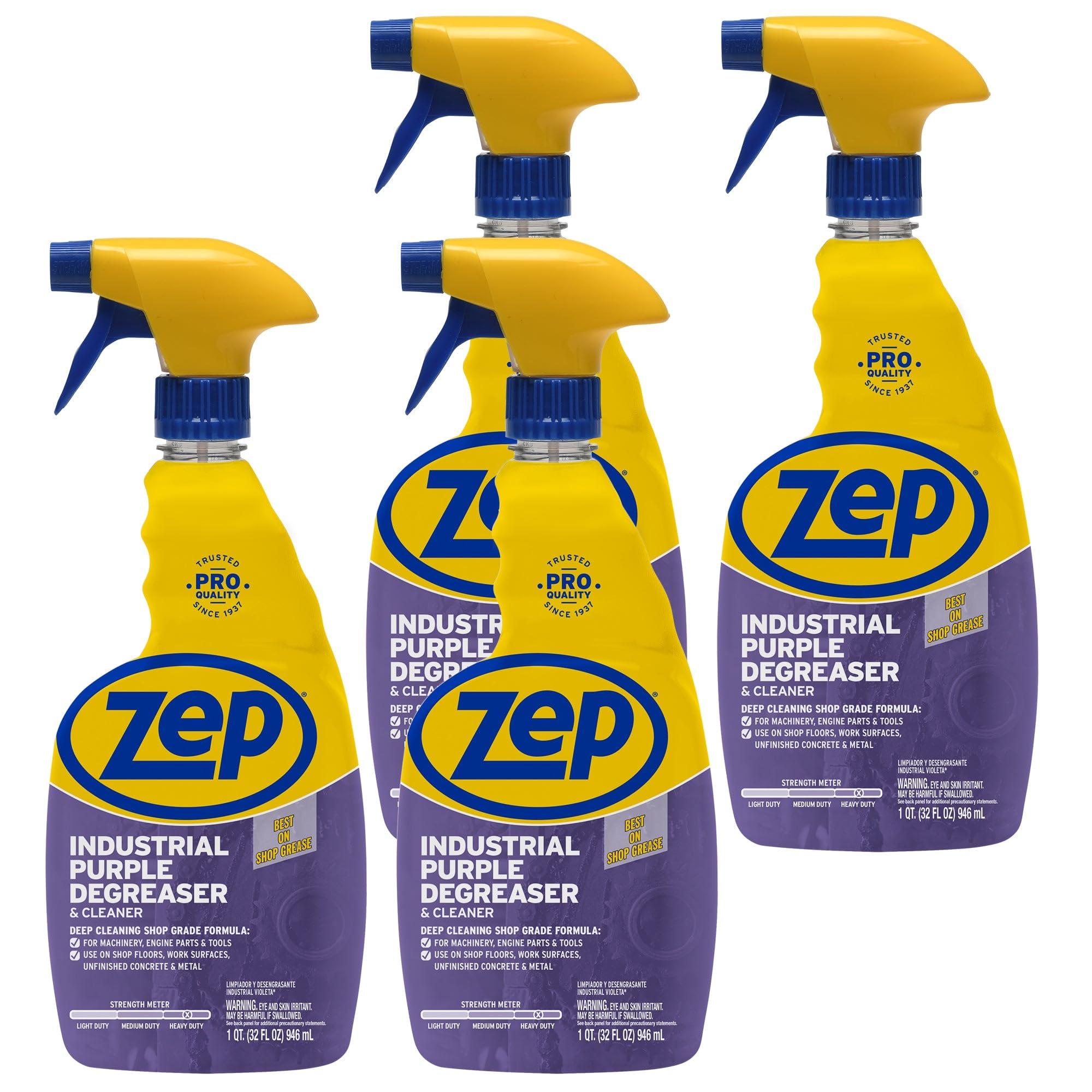 Zep Zep Industrial Purple Cleaner and Degreaser Concentrate - 32 Ounce (Case of 4) R42310 - Easy to Rinse Formula