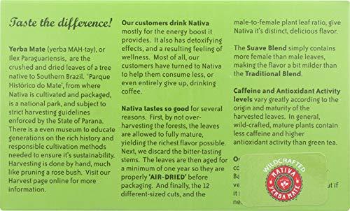 NATIVA YERBA MATE 100% PURE Nativa Yerba Mate Pack - 25 Yerba Mate Tea Bags - Individually Wrapped Bags (Pack of 2)