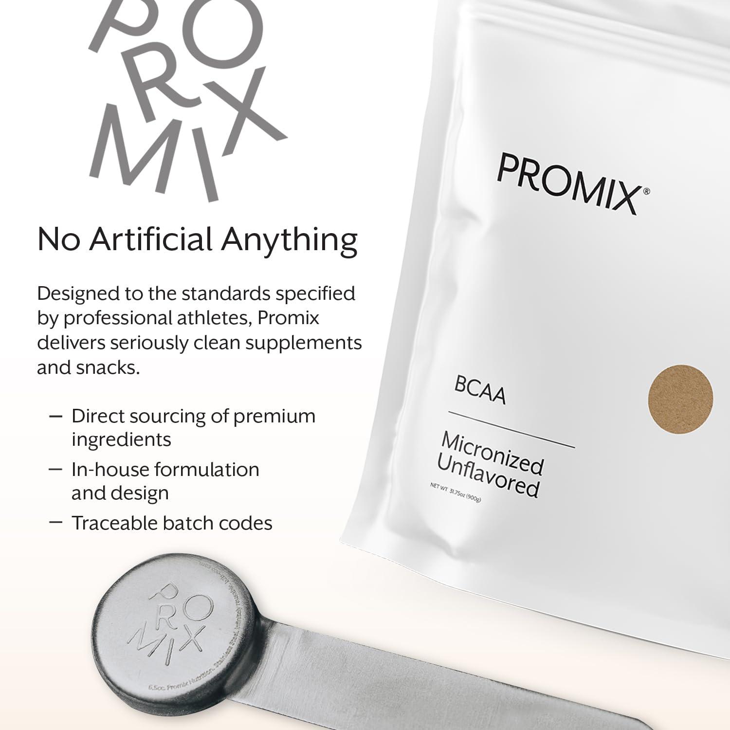 ProMix Nutrition Promix BCAA Powder - Unflavored - Plant-Based Branched Chain Amino Acids - Sugar Free, Gluten Free, No Artificial Flavors - 180 servings