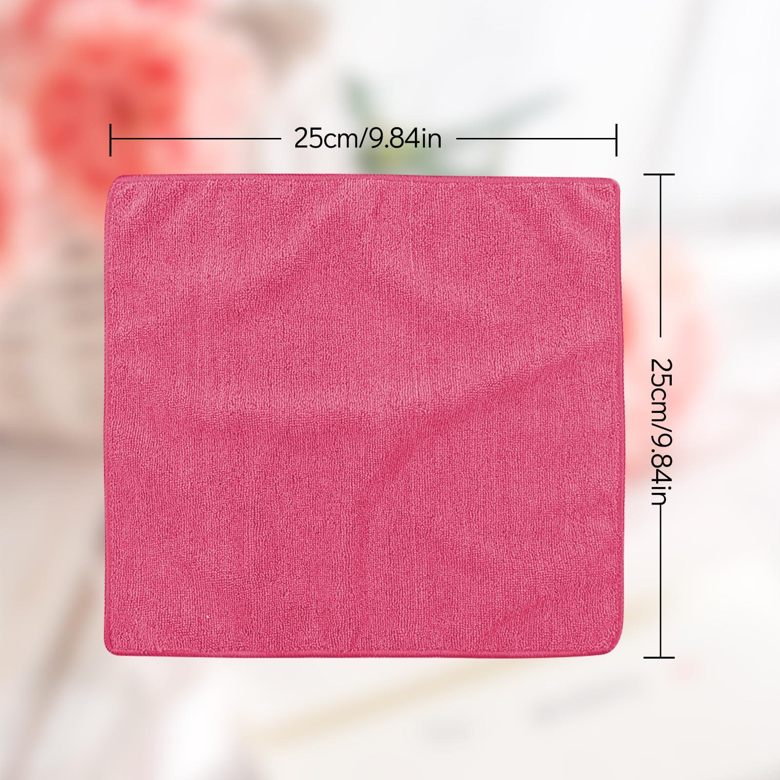 Ttarxug Ttarxug Microfiber Cleaning Cloths, Premium All-Purpose Car Cloth, Lint Free, Scratch-Free, Absorbent Cleaning Towel for Cars, SUVs, House, Kitchen, Window, Gifts(10in.x10in.) (Rose red, 100)