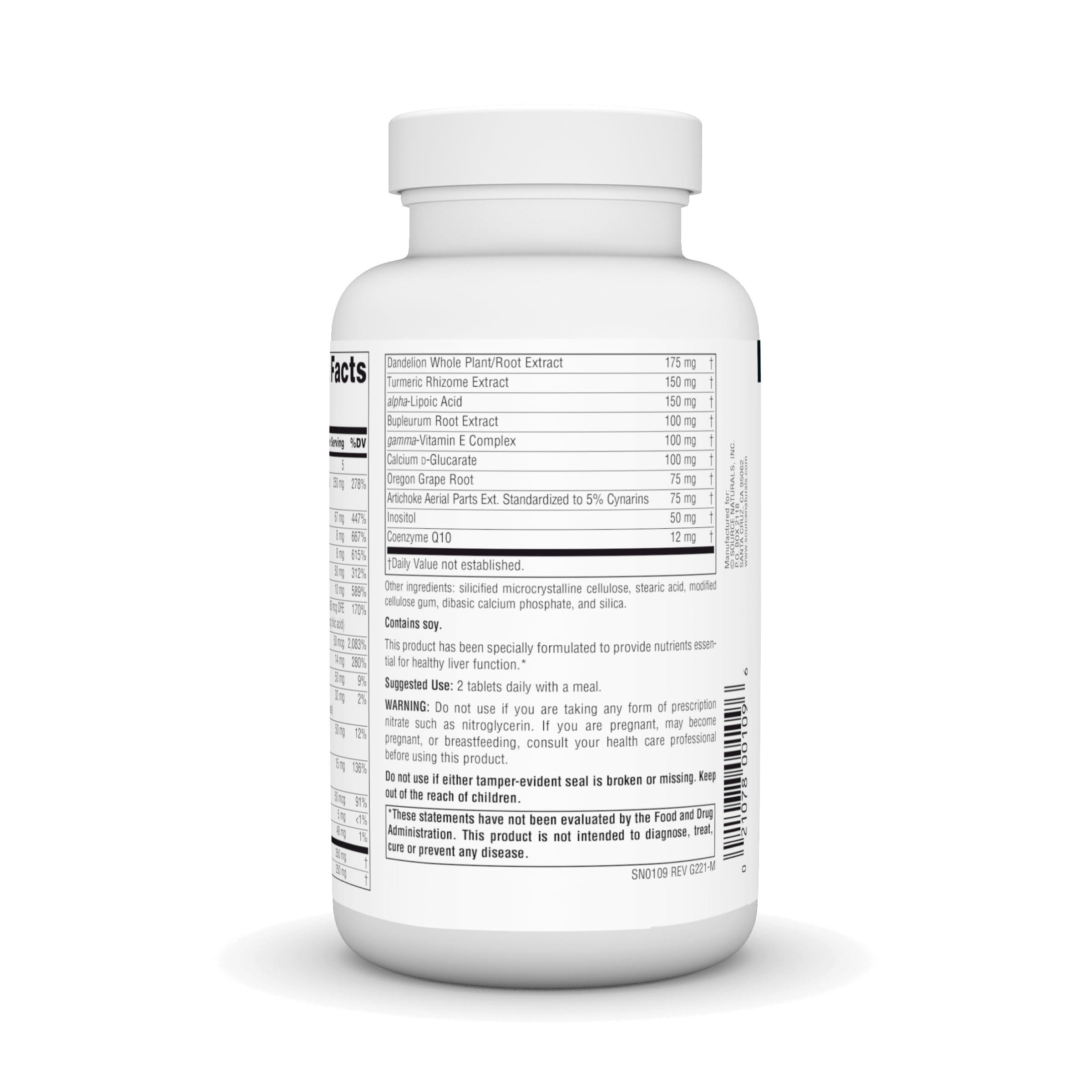 Source Naturals Source Naturals Liver Guard, with Silymarin, CoQ10, L-Cysteine Complex, for Healthy Liver Function* - 120 Tablets