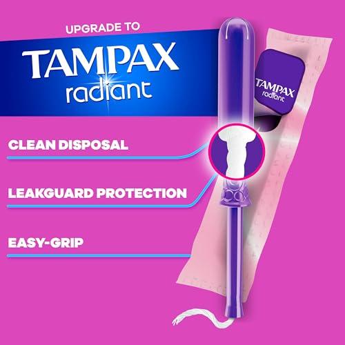 Tampax Tampax Pearl Tampons Light Absorbency, With Leakguard Braid, Unscented, 50 Count x 2 Packs (100 Count total)