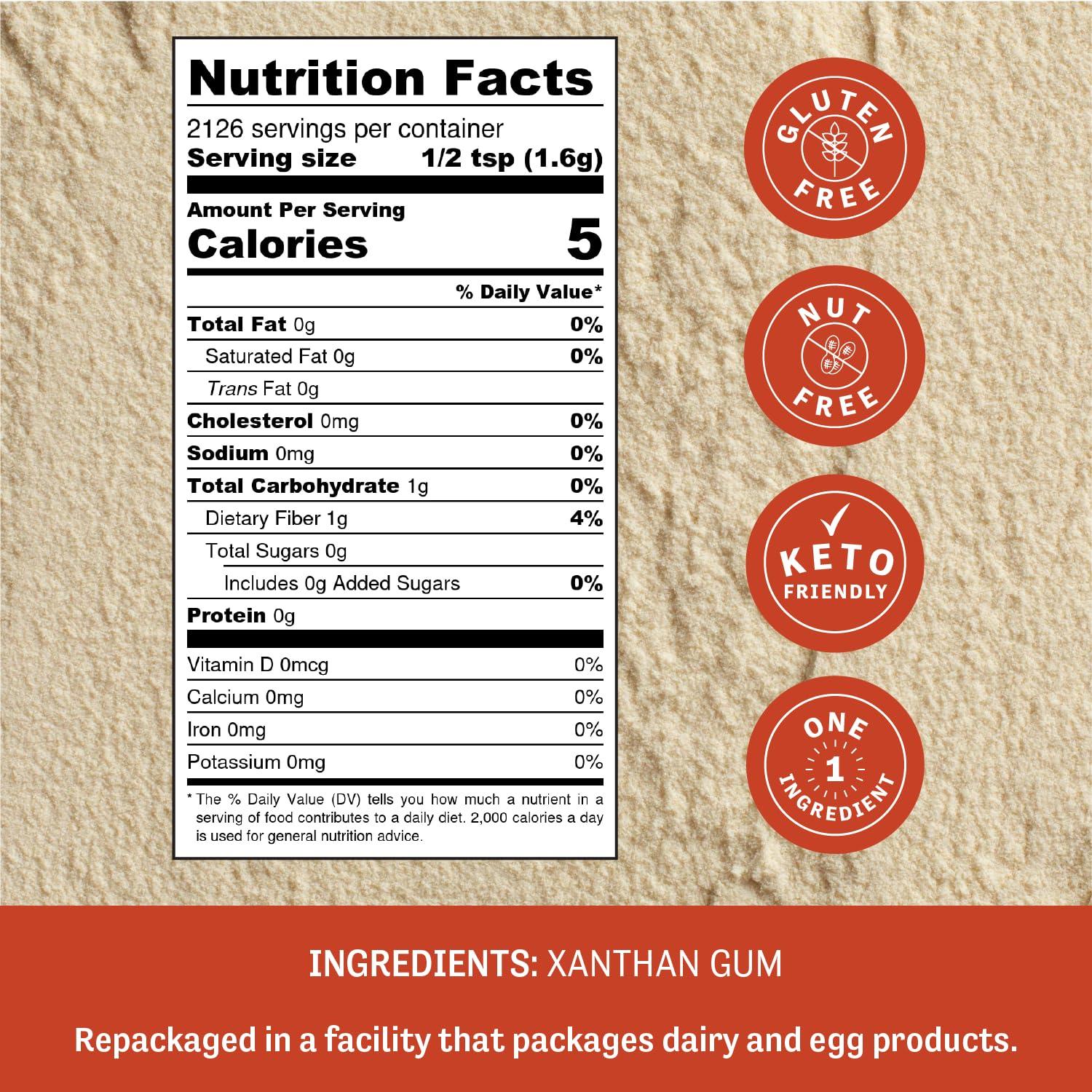 Judee's Gluten Free Judee\'s Xanthan Gum - 7.5 lb Bulk - Baking Supplies - Delicious and 100% Gluten-Free - Great for Keto Syrups, Soups, and Sauces - Enhances Texture and Thickens Dough and Baked Goods