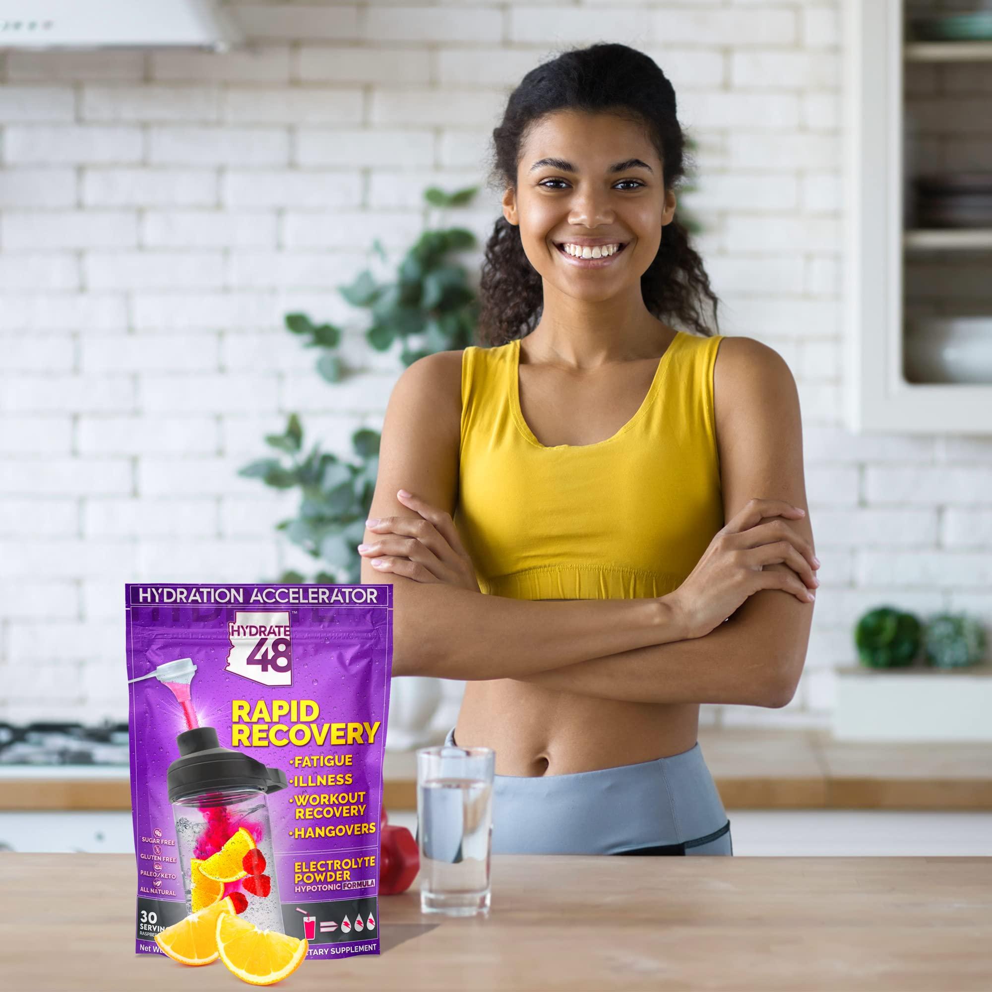 Wellgenix Wellgenix Hydrate48 - Electrolyte Powder with No Sugar (30 Servings) - Keto Electrolytes Powder - Hydration Powder - Raspberry Lemonade Flavor