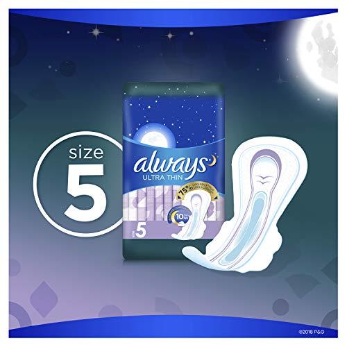 Always Always Pads Size 5 Ultra Thin 12 Count Xtra-Heavy Overnight