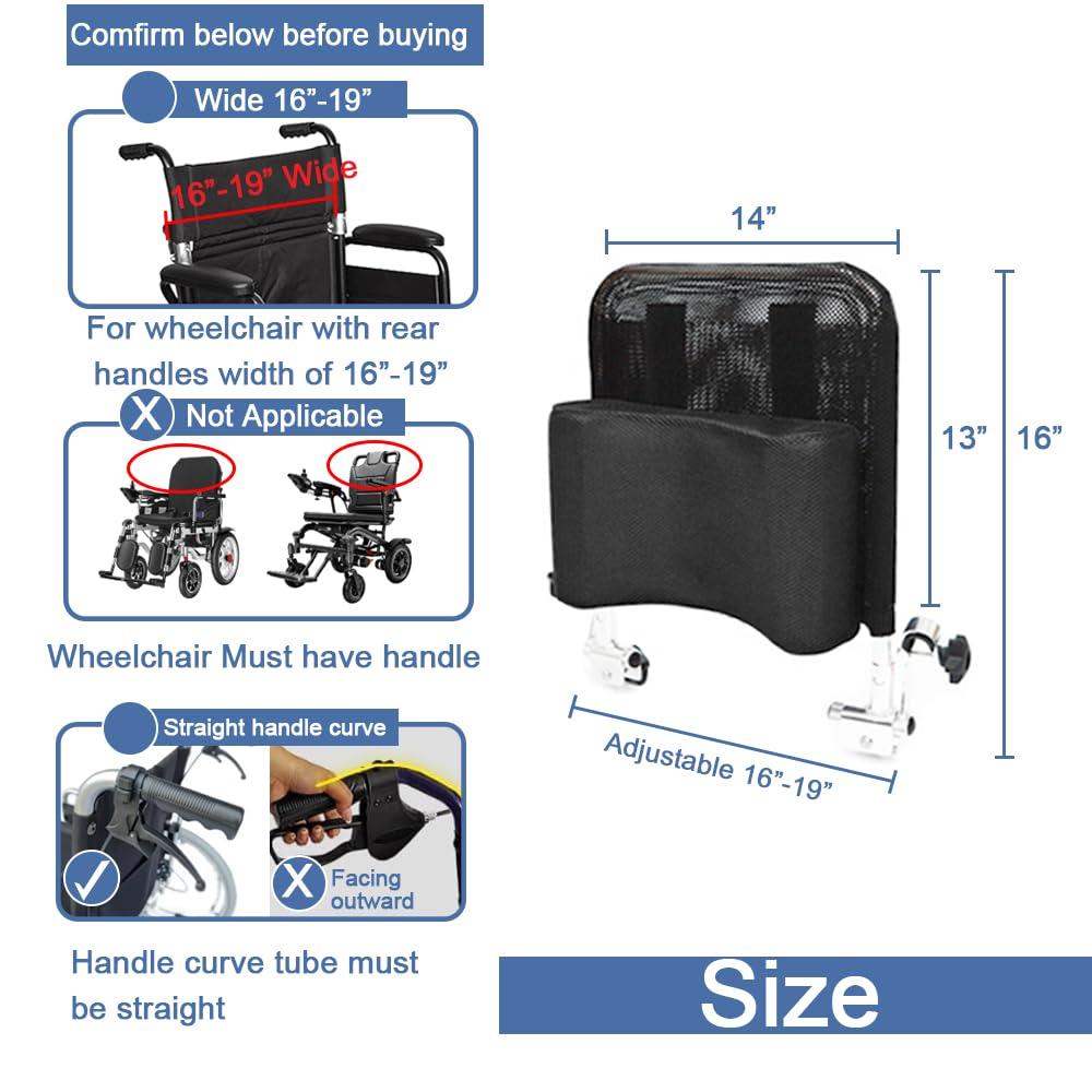 GBH-MED GBH-MED Wheelchair Headrest Neck Support Pillow, Head Backrest Adjustable Heightening Cushion for Elderly, Disabled, Post-op