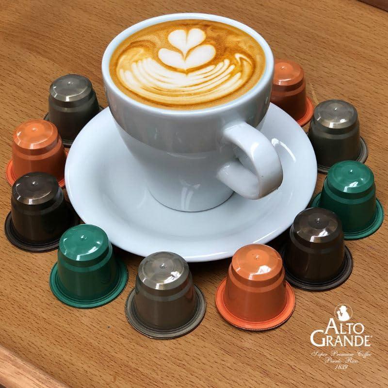 Alto Grande Alto Grande Super Premium Coffee Single Serve Capsules for Nespresso Machines, 100 Percent Arabica Coffee From Puerto Rico (Grand Lares, 60 Count)