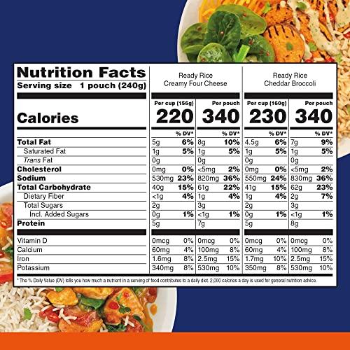 BEN'S ORIGINAL BEN'S ORIGINAL Ready Rice Creamy Four Cheese and Cheddar Broccoli Variety Pack, Easy Dinner Sides, 8.5 OZ Pouch (Pack of 6)
