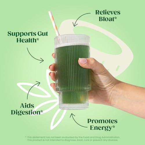 Bloom Nutrition Bloom Nutrition Superfood Greens Powder, Digestive Enzymes with Probiotics and Prebiotics, Gut Health, Bloating Relief for Women, Chlorella, Green Juice Mix with Beet Root Powder, 30 SVG, Coconut