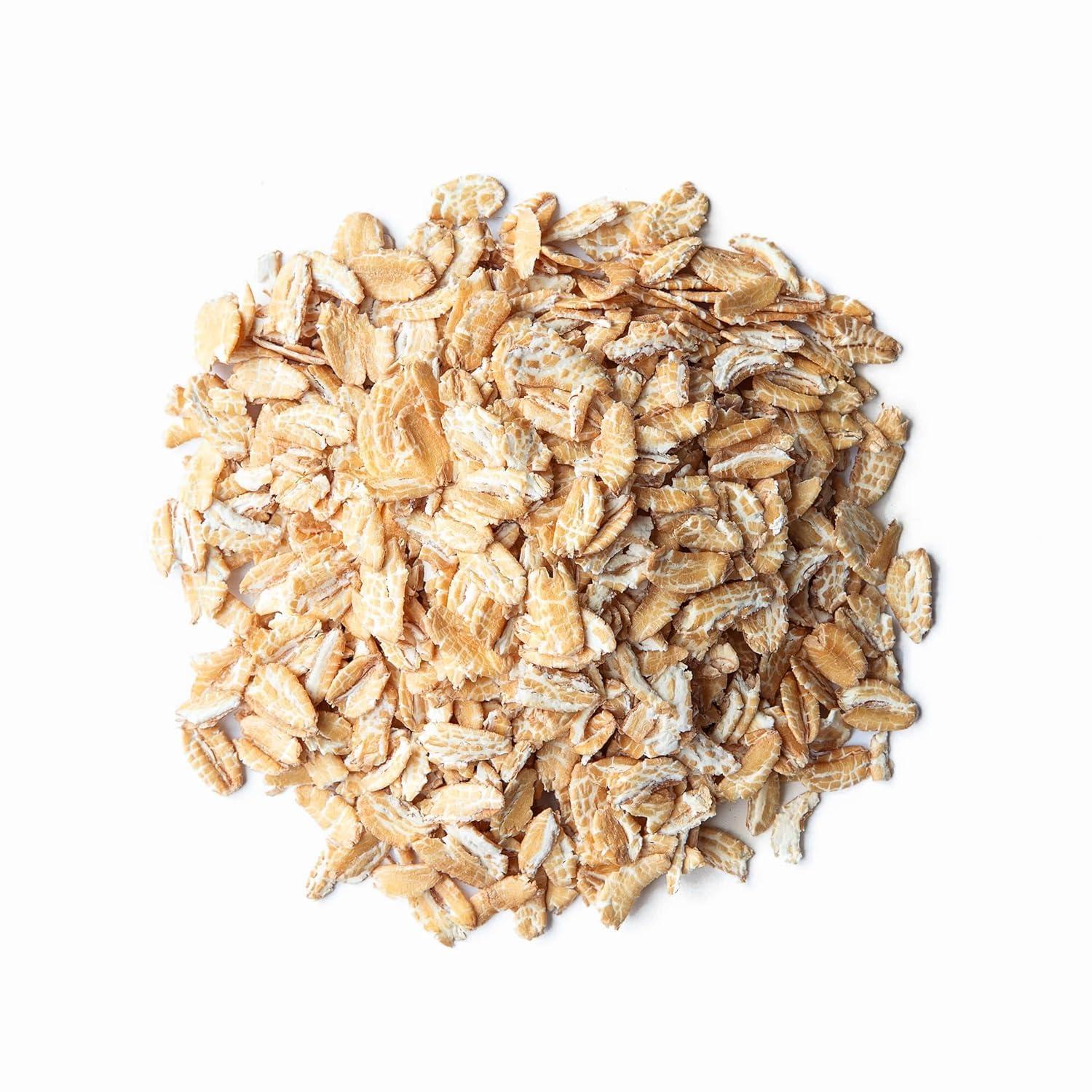 Food to Live Food to Live Organic Rolled KAMUT Khorasan Wheat Flakes, 2 Pounds Non-GMO, Made from Whole Wheat Berries, Kosher, Bulk, Great for Cereal, Granola, Muffins and Milling into Flour for Baking, Product of the USA.