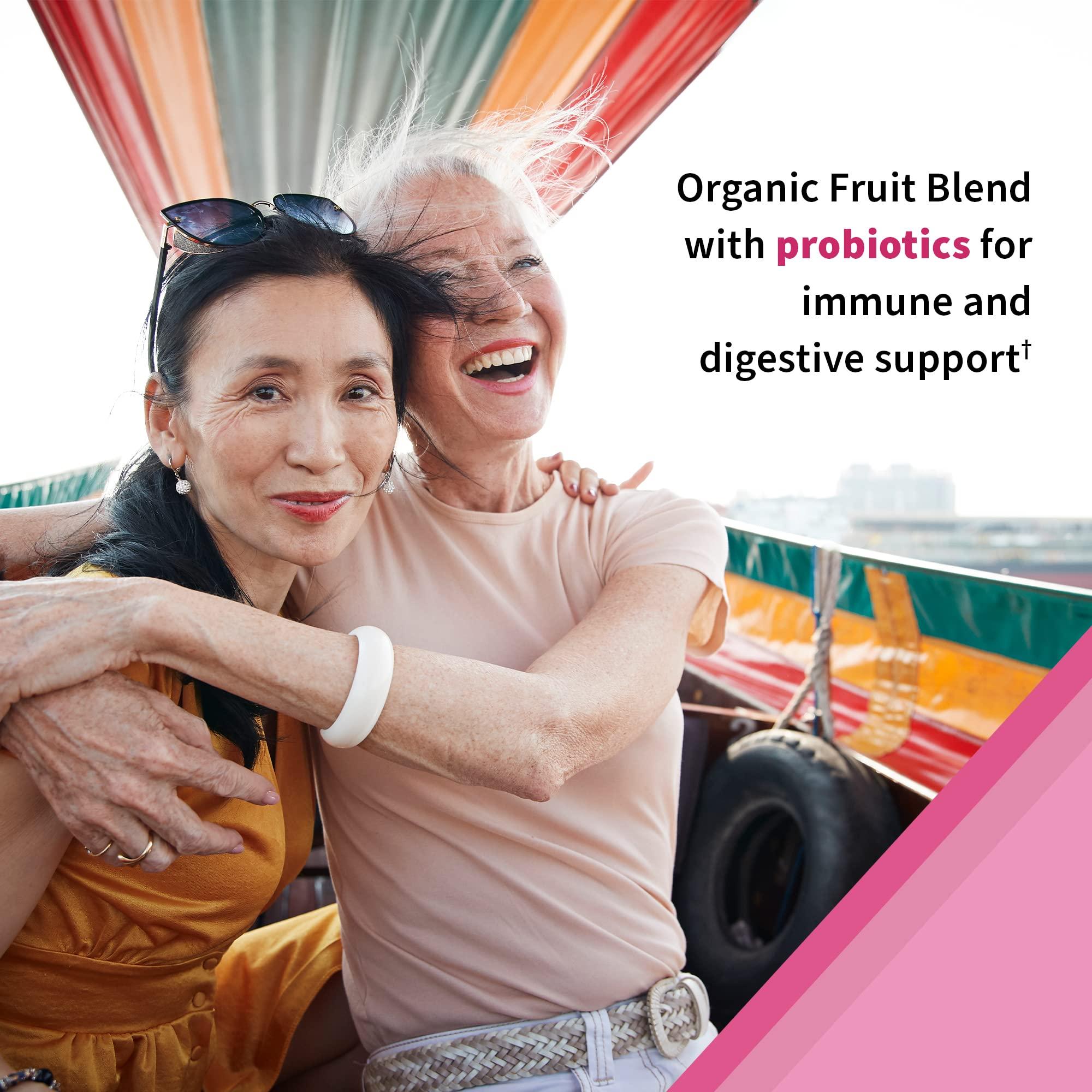 Garden of Life Womens Multivitamin Gummy with Iron: Folate, Biotin, D3 & B12 for Hair, Skin & Nails + Probiotics for Immune Health & Digestion, Vitamin Code, Non-GMO, Gluten-Free, 90 Cherry Gummies, 30 Day Supply