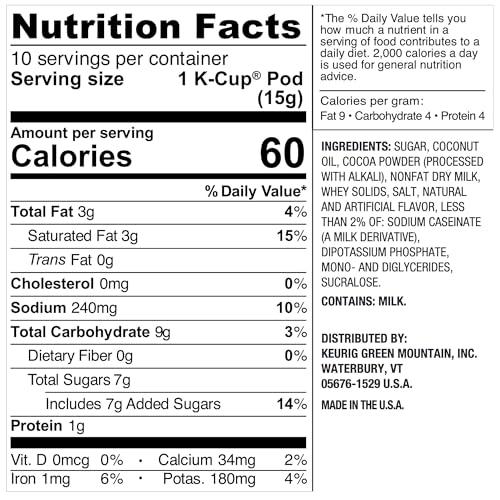 Swiss Miss Swiss Miss Peppermint Hot Cocoa, Keurig Single-Serve K-Cup Pods, 10 Count