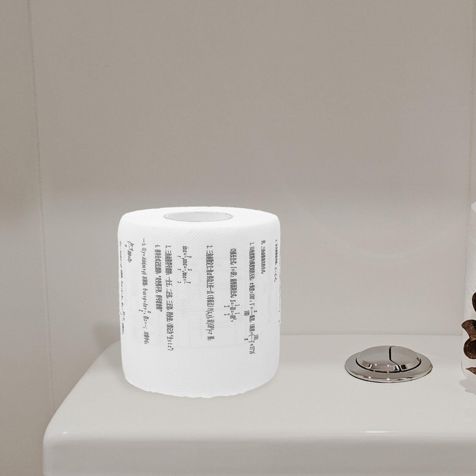 Healeved Healeved 2 Rolls Funny Toilet Paper Mathematical Formula Print Novelty Toilet Paper Bath Tissue Roll for Home Decor Potty Gifts Prank and Hilarious