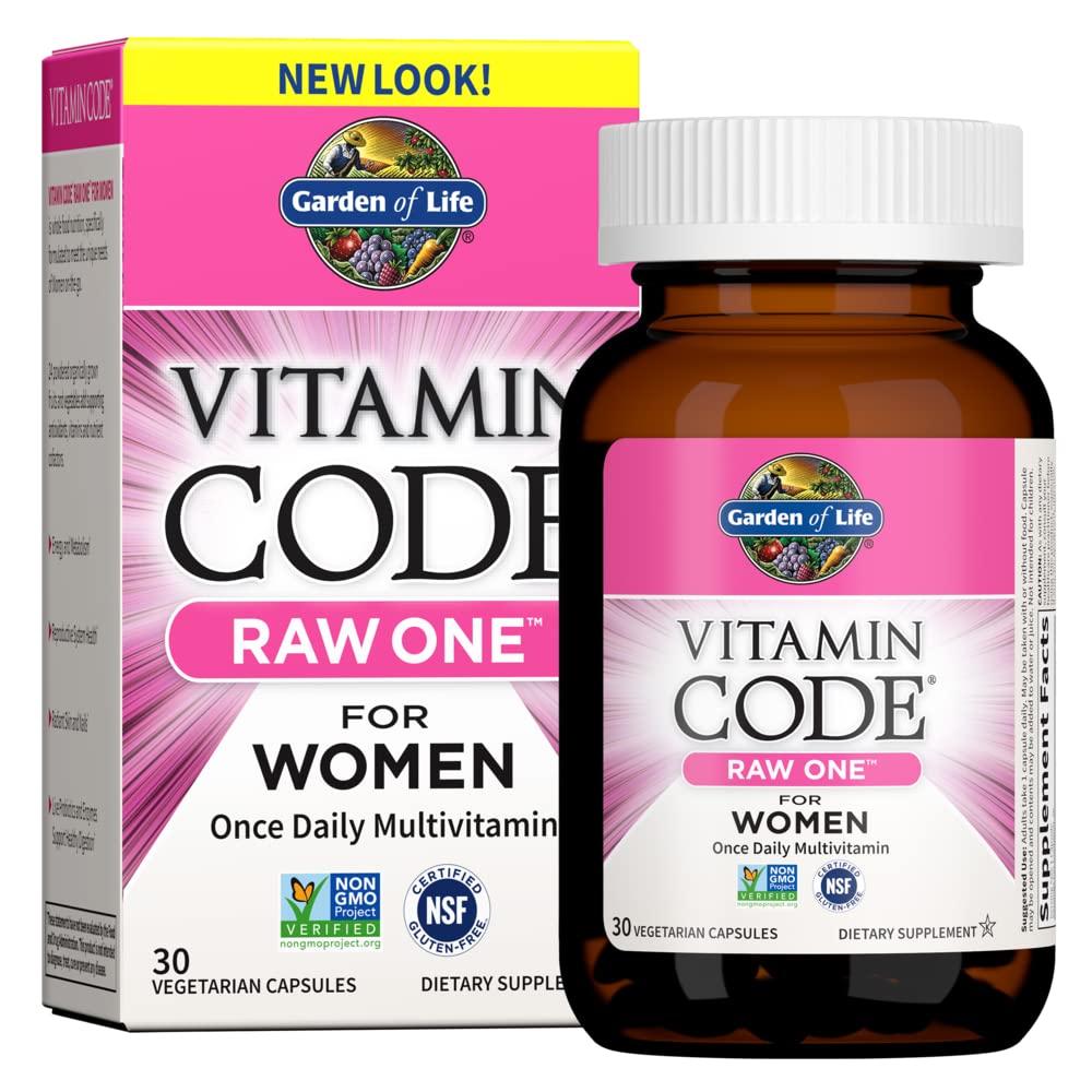 Garden of Life Garden of Life Multivitamin for Women, Vitamin Code Raw One for Women, Once Daily & Dr. Formulated Women\'s Probiotics Once Daily, 16 Strains, 50 Billion, 30 Count (Pack of 1)