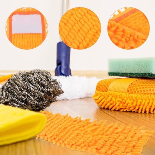 BESPORTBLE Microfiber Mop Pads, 2pcs Washable Mop Pads Reusable Replacement Mop Pads Flat Replacements Heads for Wet Or Dry Floor Cleaning and Scrubbing, 15.6inch