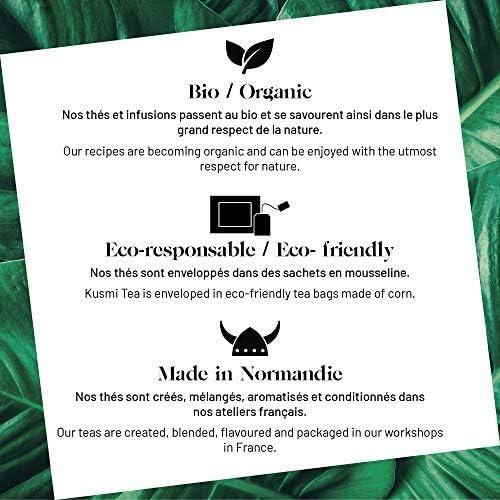 KUSMI TEA Kusmi Tea - Organic Green Tea Variety Box - Gift Idea for Men and Women - Spearmint Green Tea, Jasmine Tea - A Selection of 5 Iconic Flavors - Loose Leaf Tea - 5 Tins of 0,9 oz