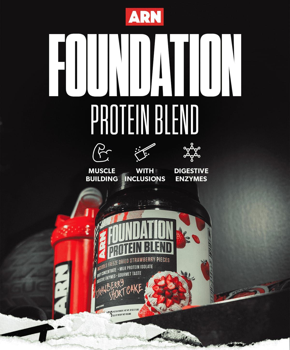 Arms Race Nutrition Arms Race Nutrition | ARN | Foundation Protein Blend (2 Pounds, Strawberry Shortcake)