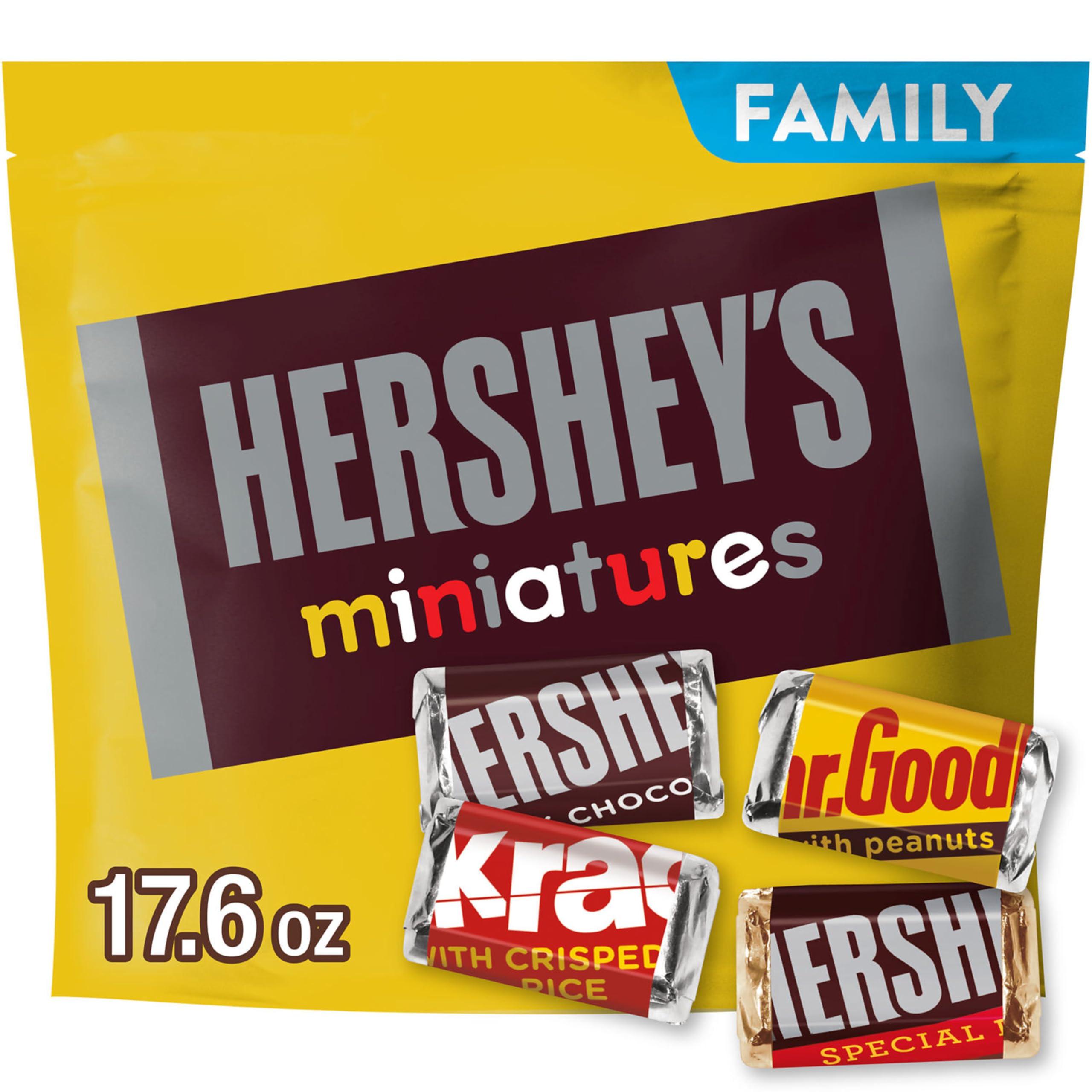 HERSHEY'S HERSHEY\'S Miniatures Assorted Chocolate Candy Family Pack, 17.6 oz