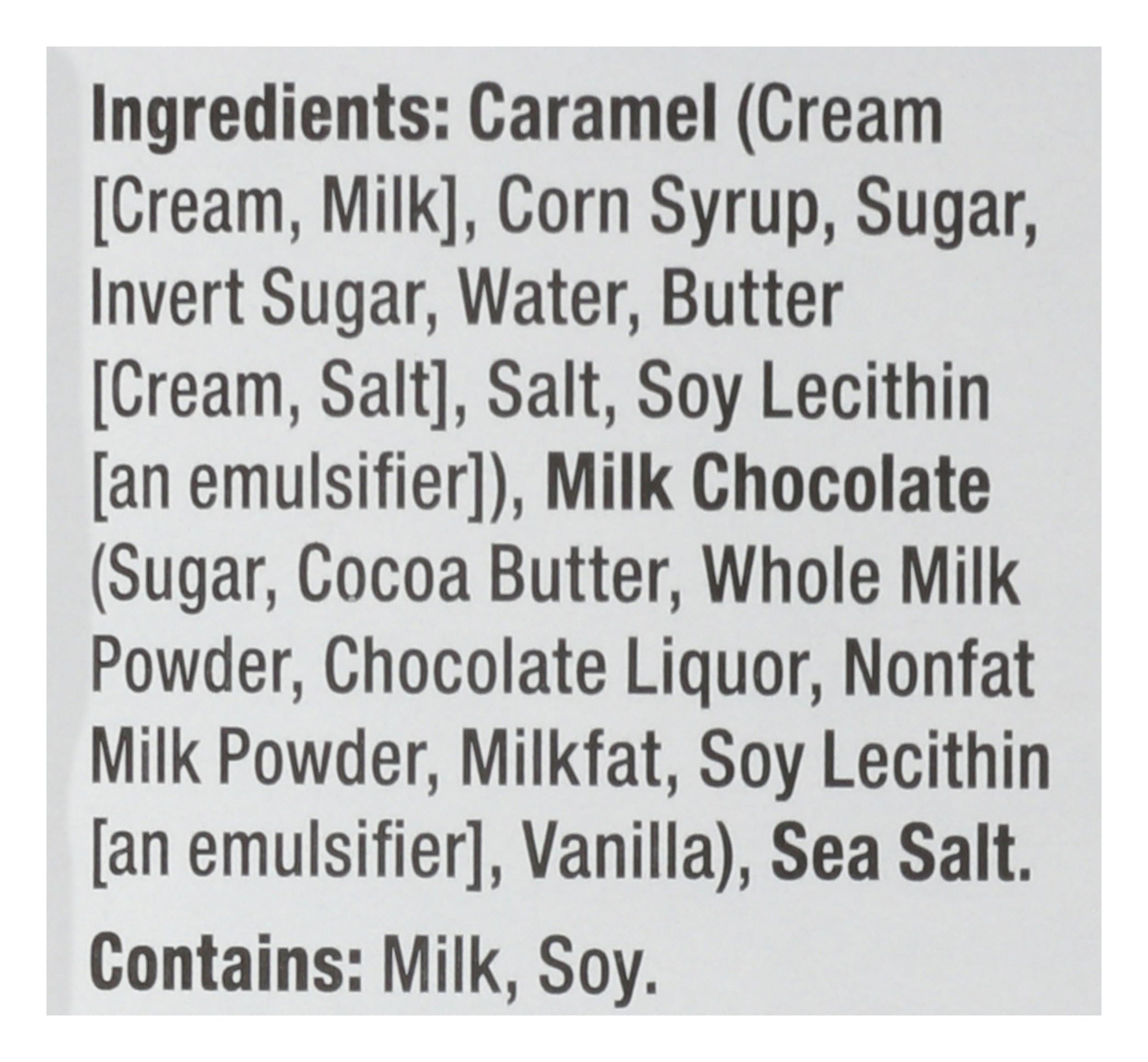 Sanders Sanders Milk Chocolate Sea Salt Caramel Thins, Kosher, 18 Ounce (Pack of 6)