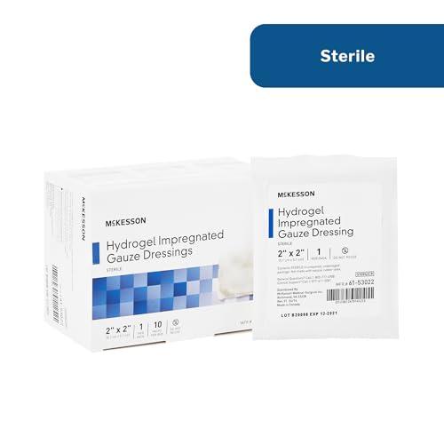 McKesson McKesson Hydrogel Impregnated Gauze Dressing, Sterile, 2 in x 2 in, 10 Count, 4 Packs, 40 Total
