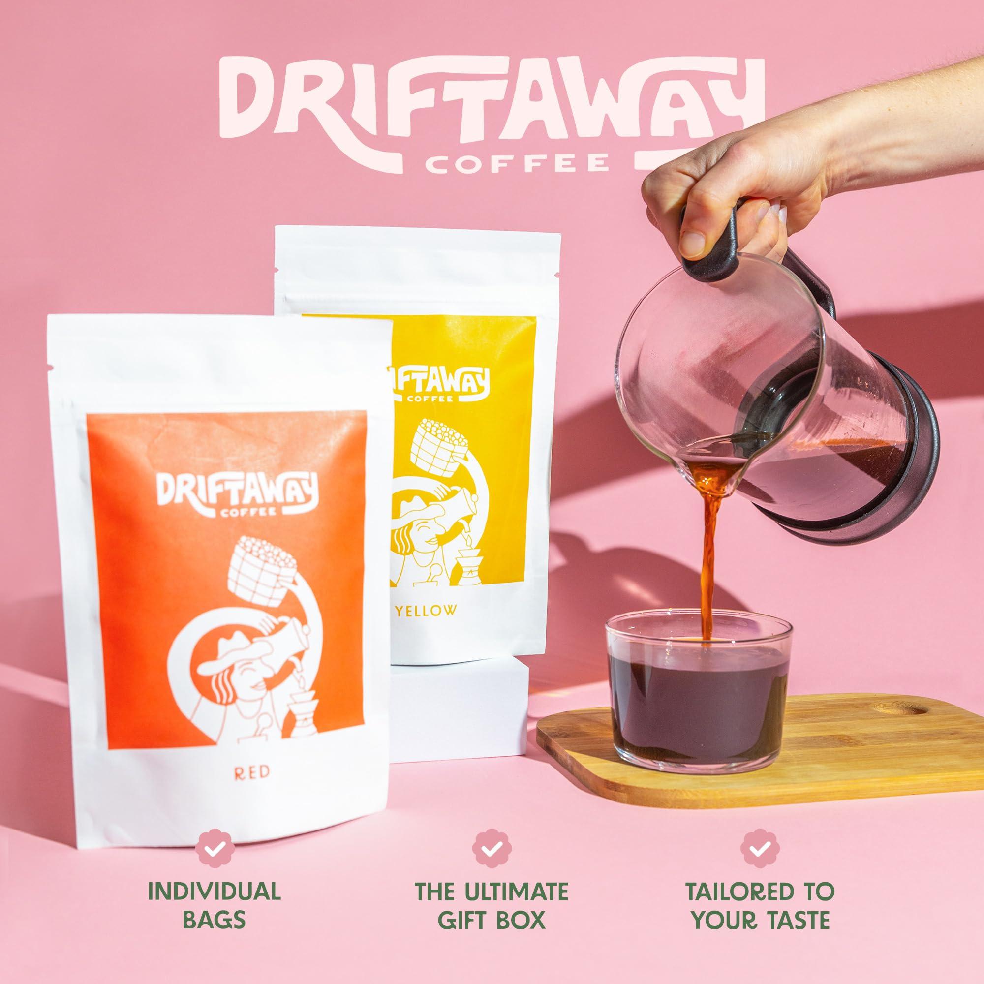 Driftaway Coffee Driftaway Coffee Explorer Box, 5 Pack Coffee Tasting Kit - Single-Origin Ground Coffee from Around the World - 5 Fresh Roasts - Sustainable Sourcing, Small-Scale Farmers - Gourmet Coffee Variety Gift (Drip Grind, 4 Ounce (Pack of 5))