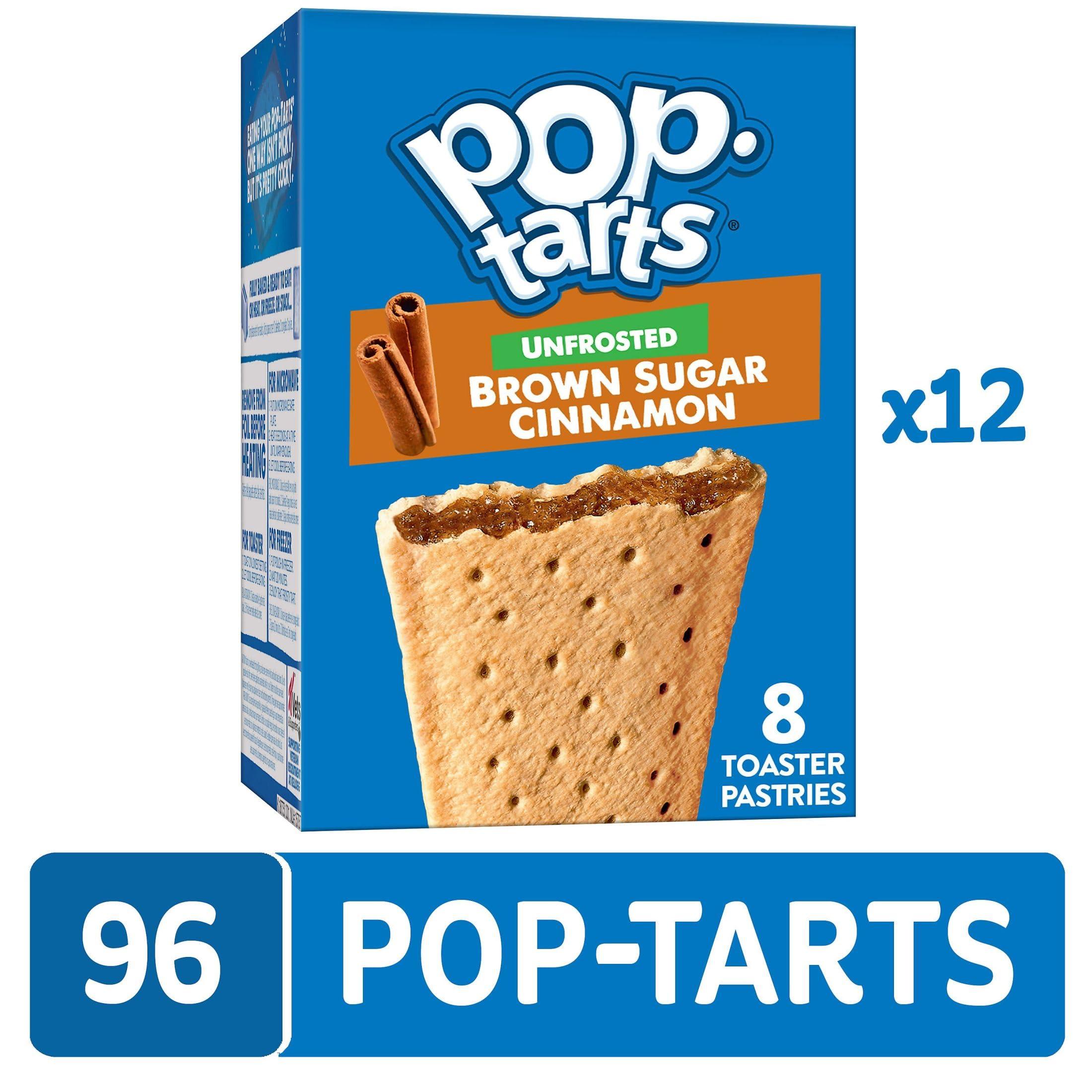 Pop-Tarts Pop-Tarts Toaster Pastries, Breakfast Foods, Kids Snacks, Unfrosted Brown Sugar Cinnamon (96 Pop-Tarts)