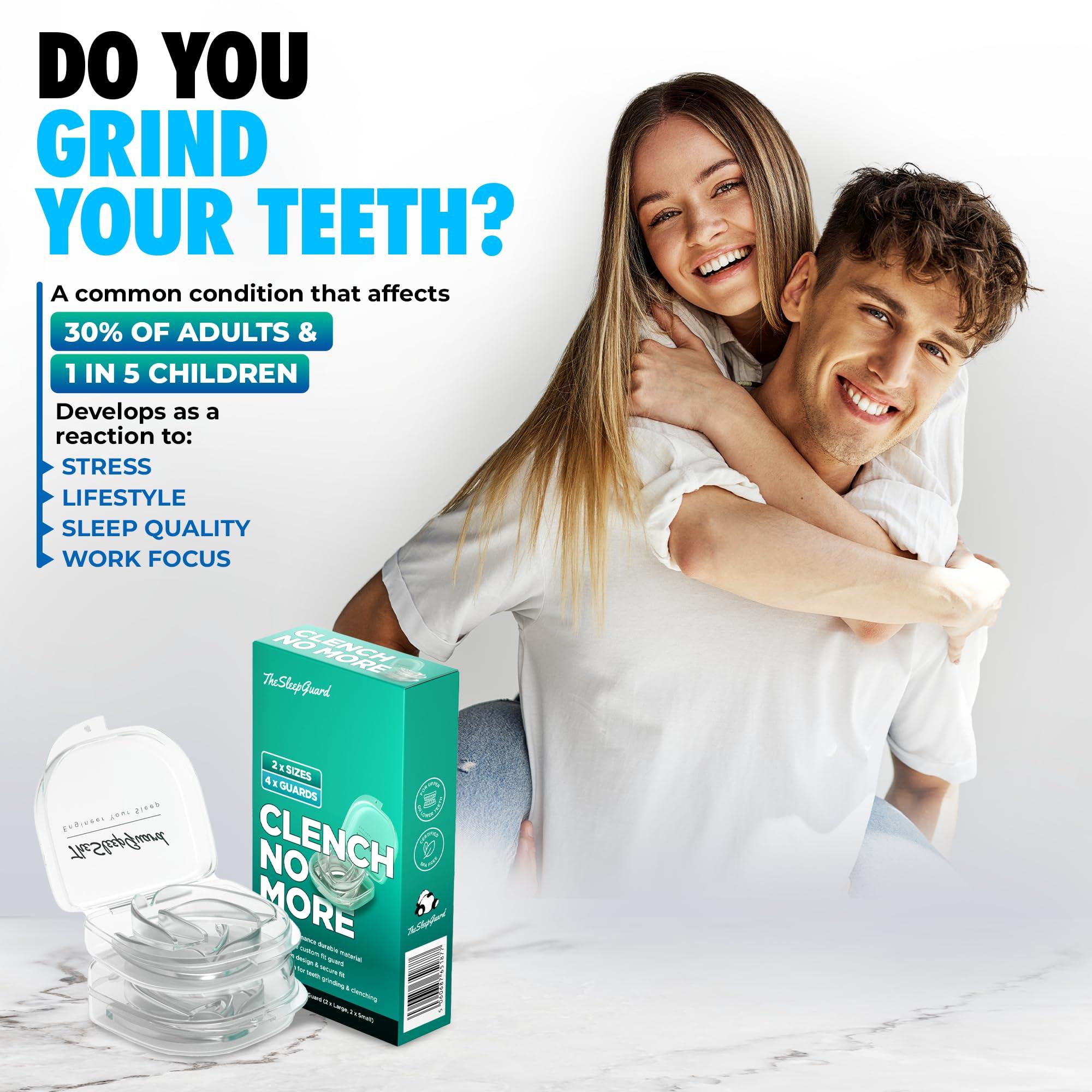 TheSleepGuard TheSleepGuard Mouth Guard for Clenching Teeth at Night [Pack of 4] Best Night Guards for Teeth Grinding, Mouth Guard for Grinding Teeth & TMJ | Night Guard for Men & Women