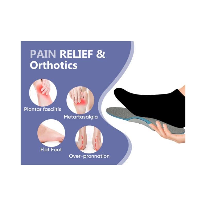 CN Orthopedic Inserts Heavy Duty Support - Over 220 LBS Plantar Fasciitis Flat Foot Insole, Arch Support of Varying Strength, Effective Pressure Buffer, Insole for Men\'s and Women\'s Work Boots(Grey M)