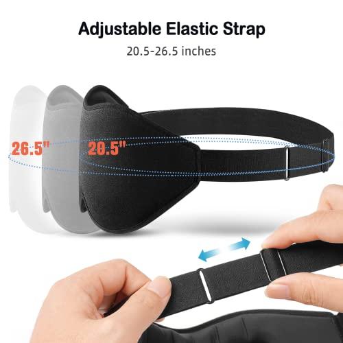 LitBear LitBear Sleep Mask for Side Sleeper Women Men, Eye Mask for Sleeping Light Blocking, 3D Contoured Cup Sleeping Mask, Soft Breathable Sleep Eye Mask with Adjustable Elastic Strap for Flight Nap