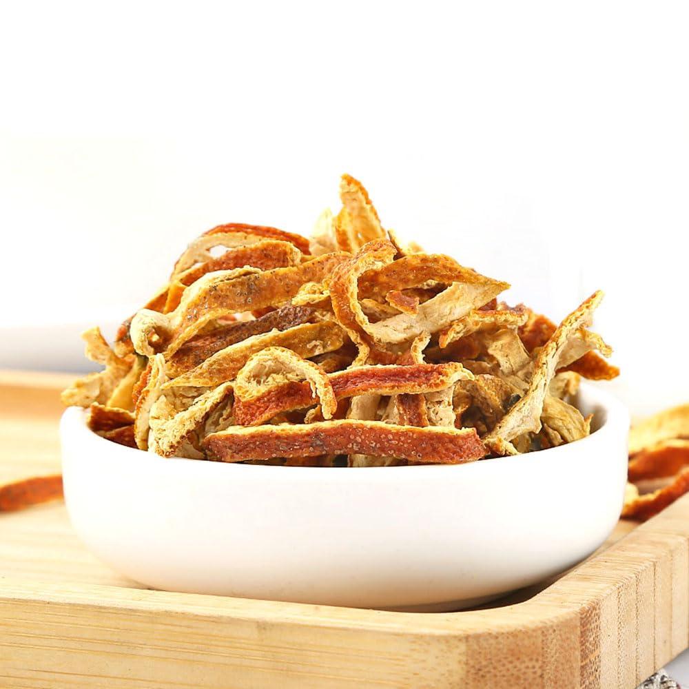 Plant Gift 100% Dried Tangerine Peel Tea 80G/2.82oz Chinese Seasoning Dried Tangerine Peel Strip Chen Pi Si , Dried Orange Peel,Dried Tangerine Peel Strip,Orange peel strips