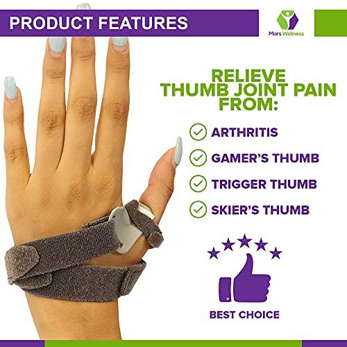 MARS WELLNESS MARS WELLNESS CMC Joint Thumb Arthritis Brace - Restriction Thumb Support Brace Stabilizing Splint for Osteoarthritis and arthritis thumb splint - Large - Left Hand