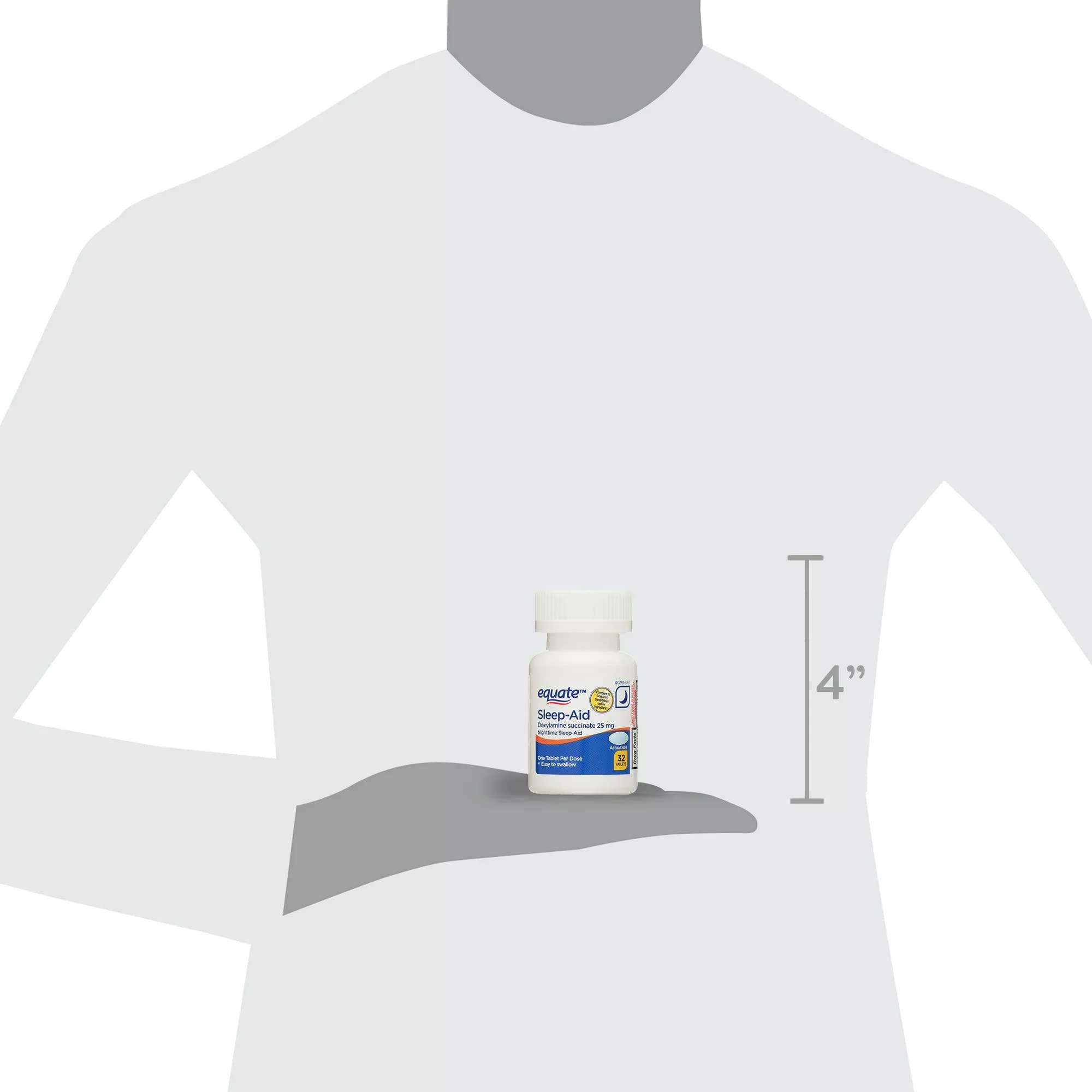 FUSION SHOP STORE Smart choices, meaningful life! Doxylamine Succinate- Tablets Nighttime 32 Count Equate Sleep Aid 25mg (Pack of 1), Boxed by Fusion Shop Store