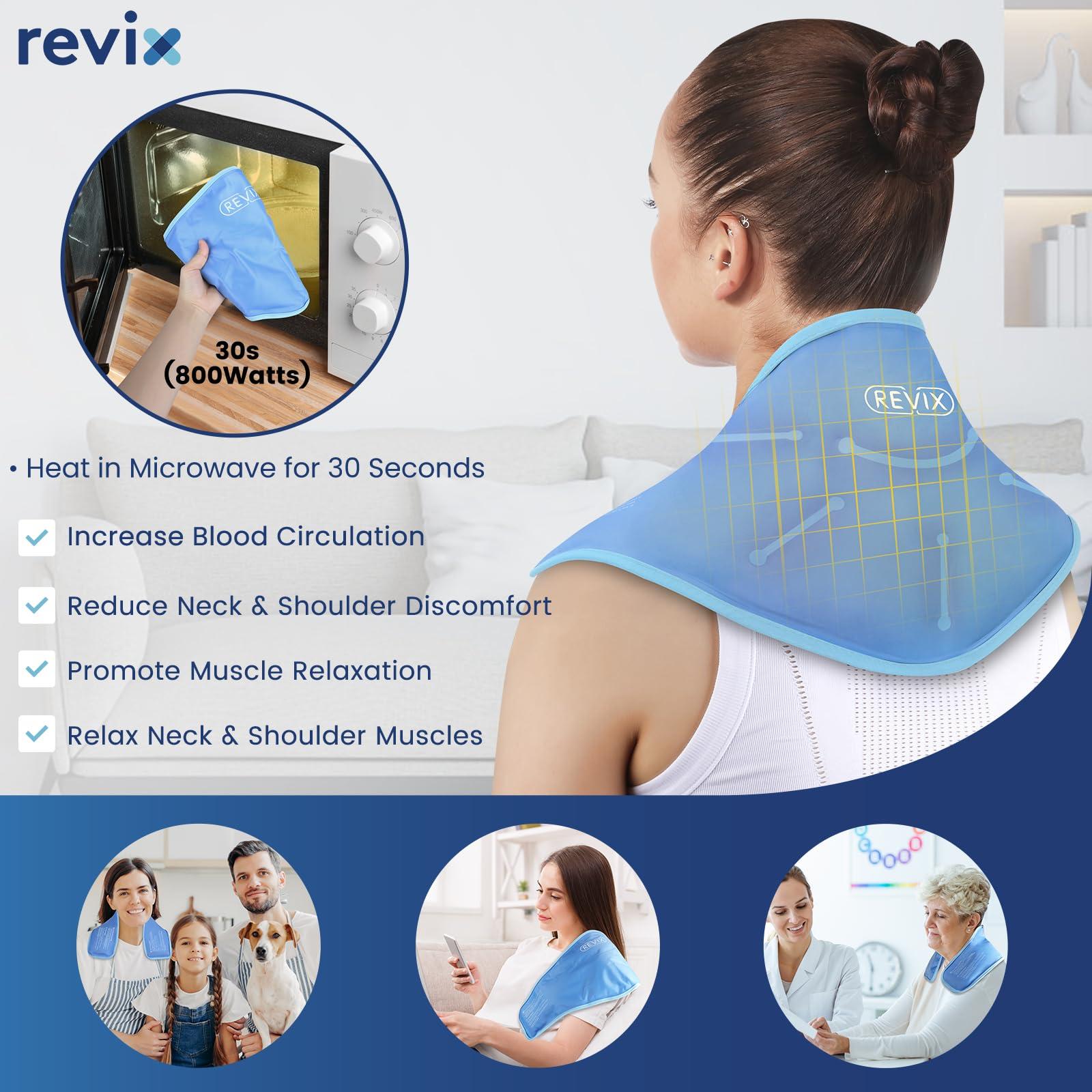 REVIX REVIX Neck Ice Pack Reusable Shoulder Cooling Wraps for Enhanced Comfort and Recovery, Hot Cold Gel Packs Reusable for Post-Workout Fatigue, Soft Plush Lining Ice Neck Wrap