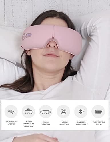Eyeology Eyeology Eye Massager, Heated Eye Mask for Migraines Eye Strain Dark Circles, Eye Relax, Pink