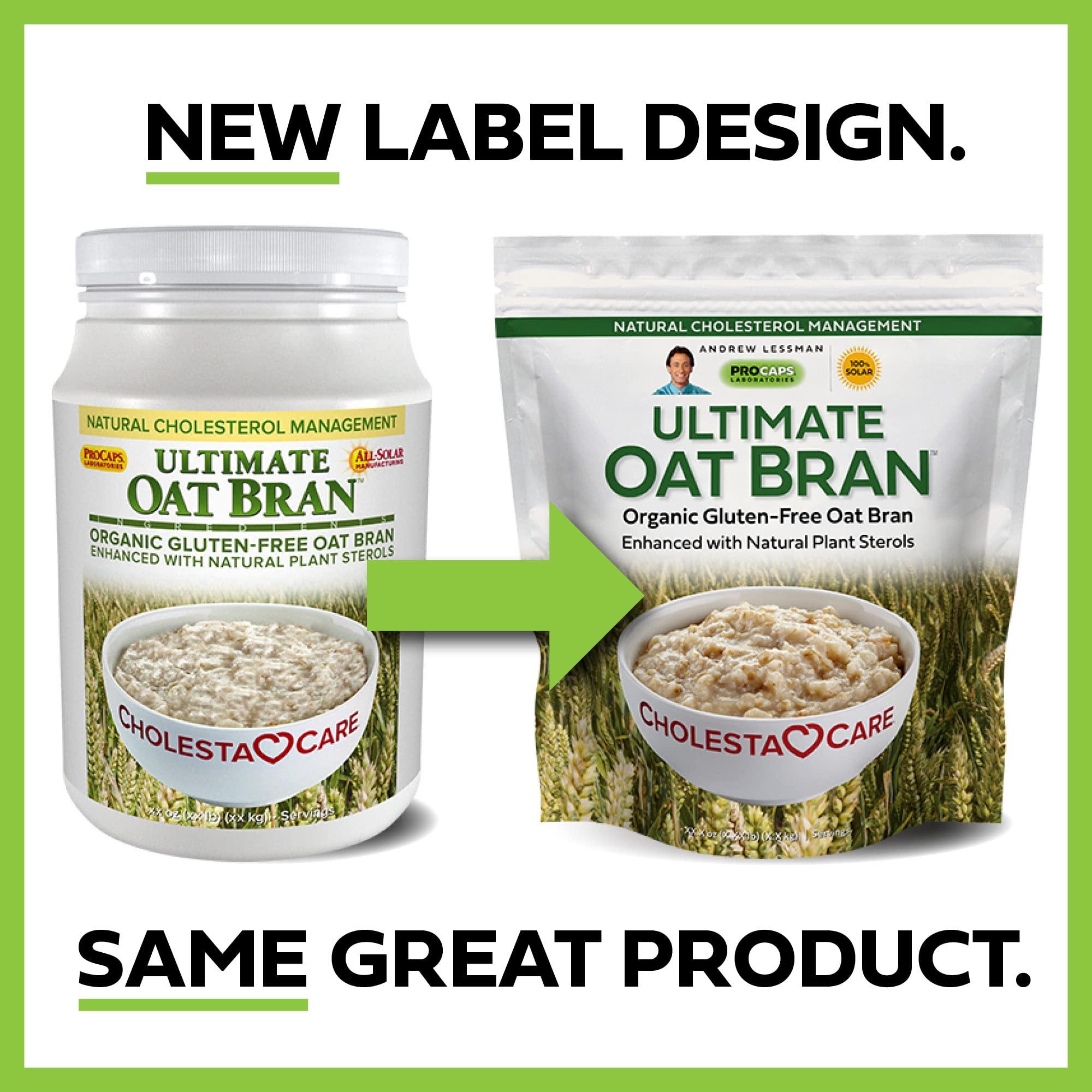 ANDREW LESSMAN ANDREW LESSMAN Ultimate Oat Bran 180 Servings - Premium Organic, Gluten-Free Oat Bran, Heart-Healthy Fiber and Non-GMO Sourced Phytosterols. Promotes Healthy Cholesterol Levels. No Additives