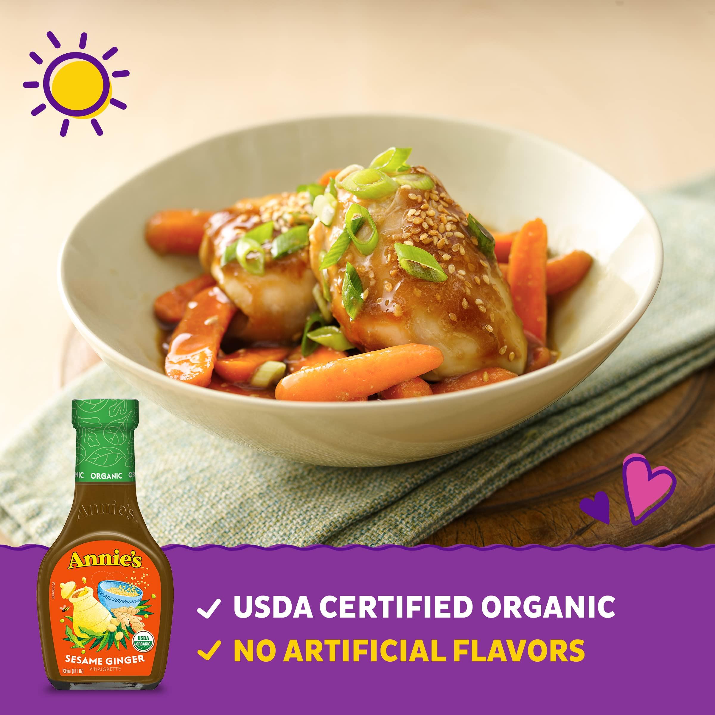 Annie's Homegrown Annie\'s Organic Sesame Ginger Vinaigrette Salad Dressing, 8 oz.