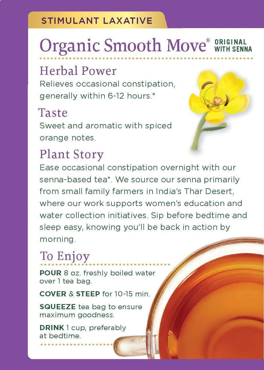Traditional Medicinals Traditional Medicinals - Organic Smooth Move Original Senna Tea (4 Pack) - 64 Tea Bags Total, 16 Count (Pack of 4) (W590)