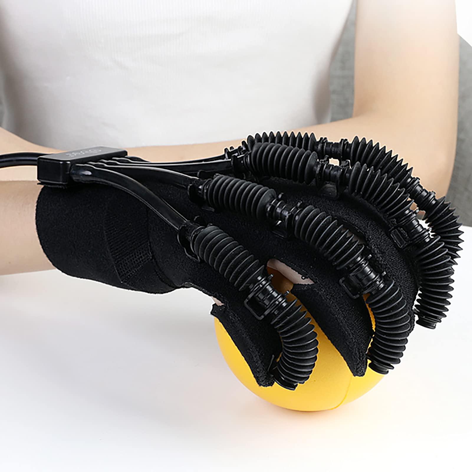 ZZBB ZZBB Exoskeleton Manual Training Finger Orthoses Exercise Five Fingers Soft Resting Hand Splint for Flexion Contracture,Right,M