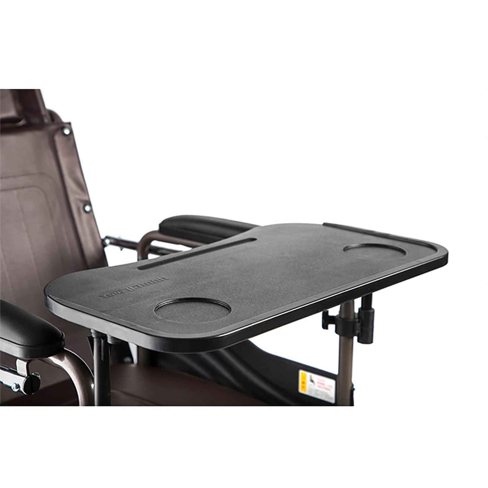 WWTSMYXGS Wheelchair Lap Tray, Wheelchair Aessory for Writing, Reading, and Eating, Attaches to Standard and Desk Wheel Chair Arms, Wheelchair Table, Wheelchair Tray, Removable Tray