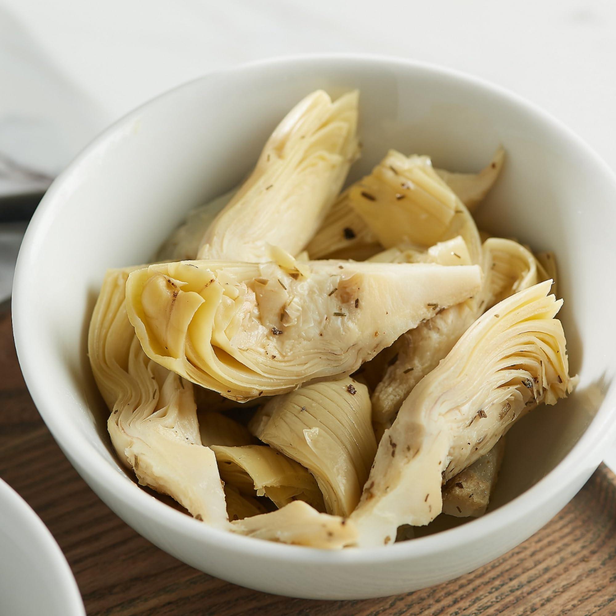 Poshi POSHI Marinated Artichoke Hearts Snack Pack | Basil + Thyme | Keto, Vegan, Paleo, Non GMO, Low Carb + Calorie, Gluten Free, Fully Cooked Vegetables, Gourmet, Healthy, All Natural (10 Pack, 1.58 oz)