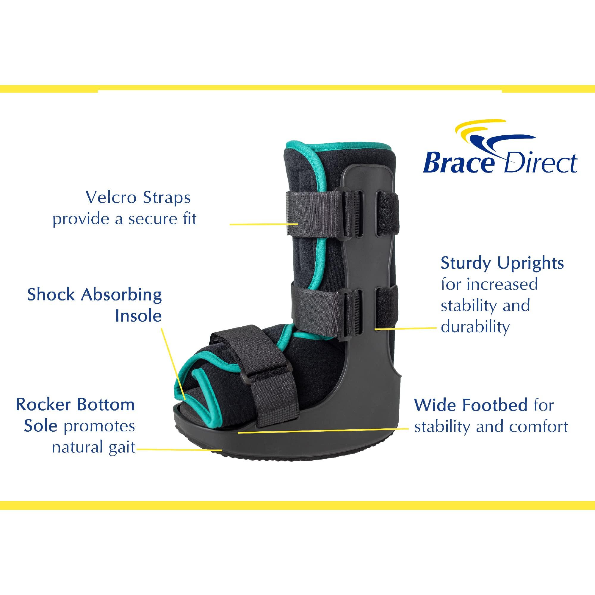 Brace Direct Brace Direct Childrens Pediatric Walker Fracture Boot for Kids Broken Toe or Foot, Left or Right Foot, Lightweight Padded Support Cam Boot for Foot Injury
