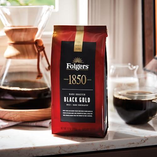 1850 1850 Black Gold Dark Roast Ground Coffee, 12 oz